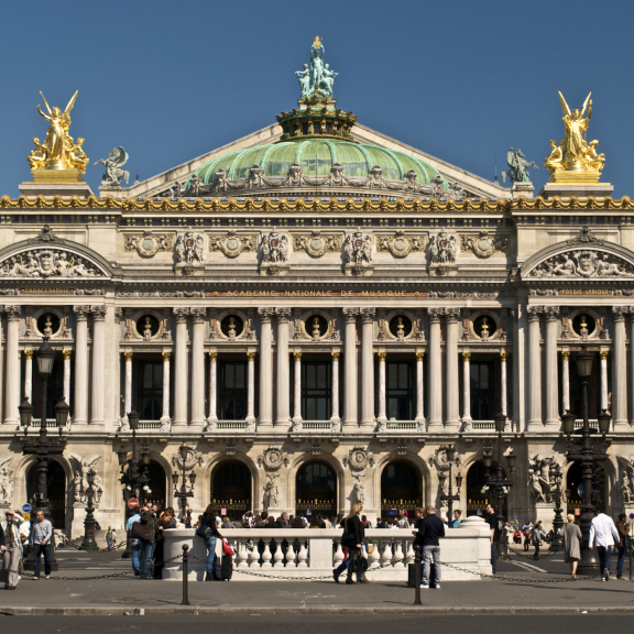 Vue de la façade de l'Opéra national de Paris - Palais Garnier