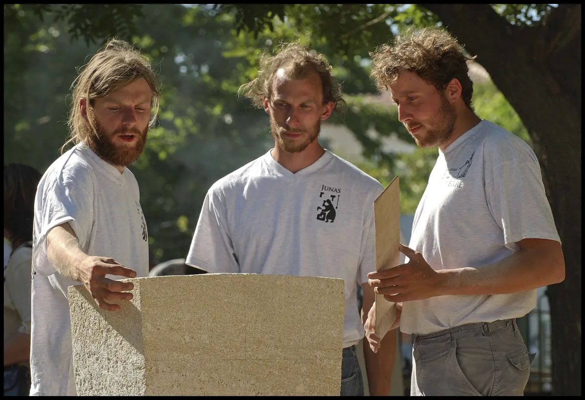 Les compagnons Guillaume Boisanfray, Julien Debraux et Régis Deltour