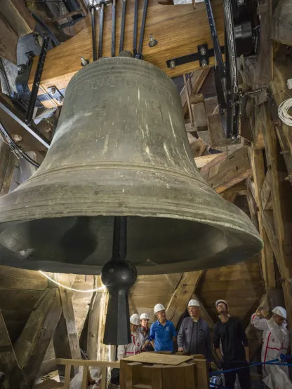 Le bourdon restauré de la Cathédrale Notre-Dame de Paris.