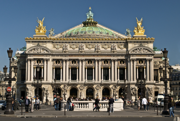 Vue de la façade de l'Opéra national de Paris - Palais Garnier