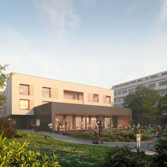 Vue extérieure en 3D de la Maison de répit Boulogne-Billancourt